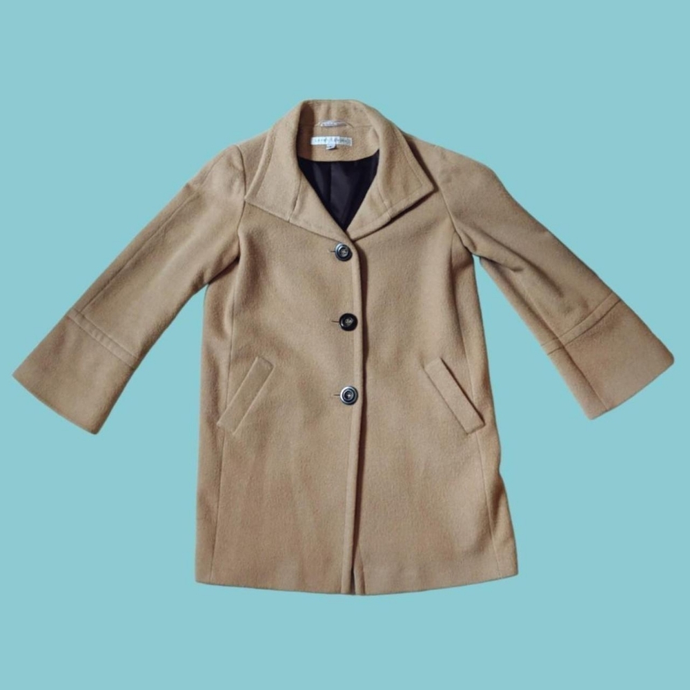 LARRY LEVINE WOOL TRENCH COAT women's size 6